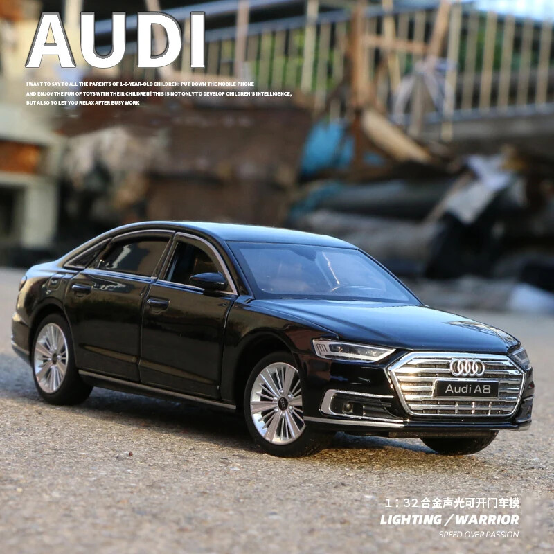 アウディ A8 1/32 ミニカー ブラック 1:32 Audi A8 Alloy Diecast Car Model Sound Light Collection