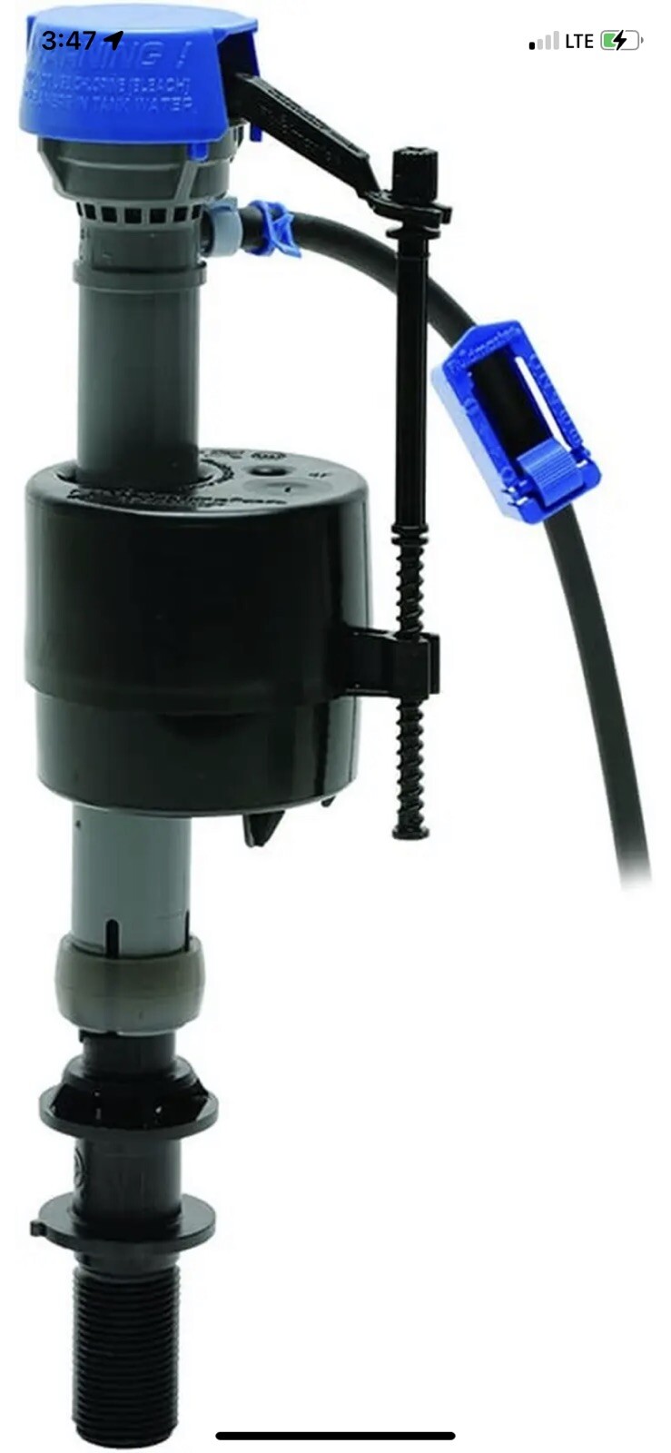 Complete Universal Toilet Repair Kit Flush Fill Valve Flapper Parts