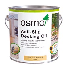 Osmo Anti Slip Decking Oil 430 Clear 2.5 litre, 750ml & 125ml