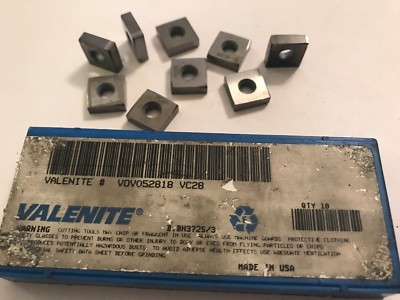 Valenite Carbide Inserts - VOV052818 VC28 - Qty. 9 NEW!!