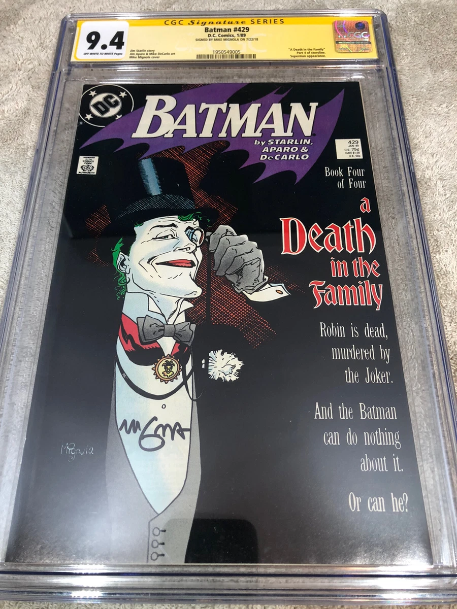 Batman 429 CGC SS 9.4 Mike Mignola Signed Iconic Joker Classic 1/1989 | eBay