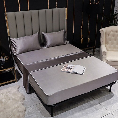 Sábana bajera 100 % seda funda colchón individual doble cama king queen - Imagen 30 de 34