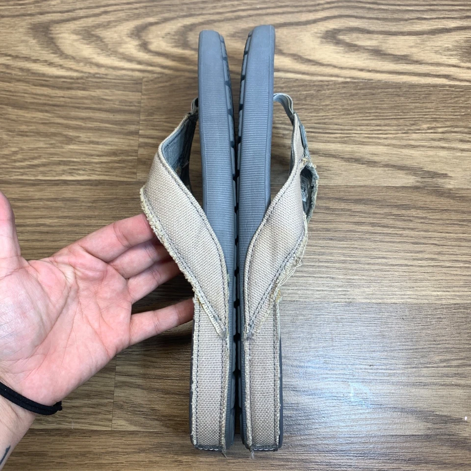 Sandalias CROCS Para Hombres Santa Cruz Lona Talla 12 Chanclas Tanga Deshilachadas Foto 2 de 4