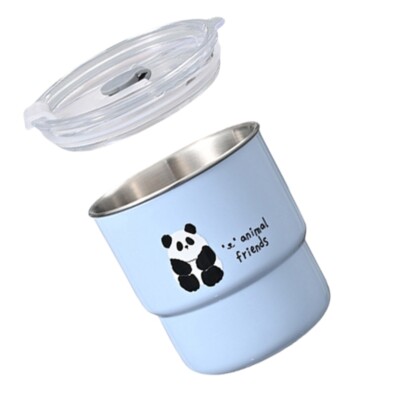 Durable 304 Stainless Steel Coffee Mug With Lovely Crocodiles Panda Designs