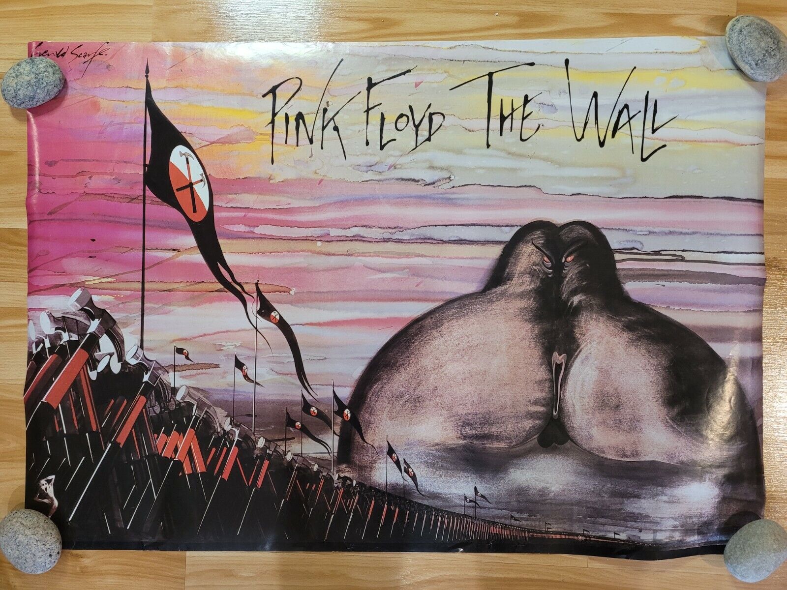 Vintage Pink Floyd The Wall Cheap mail order sales Poster Marching Cheap - Hammers & Judge