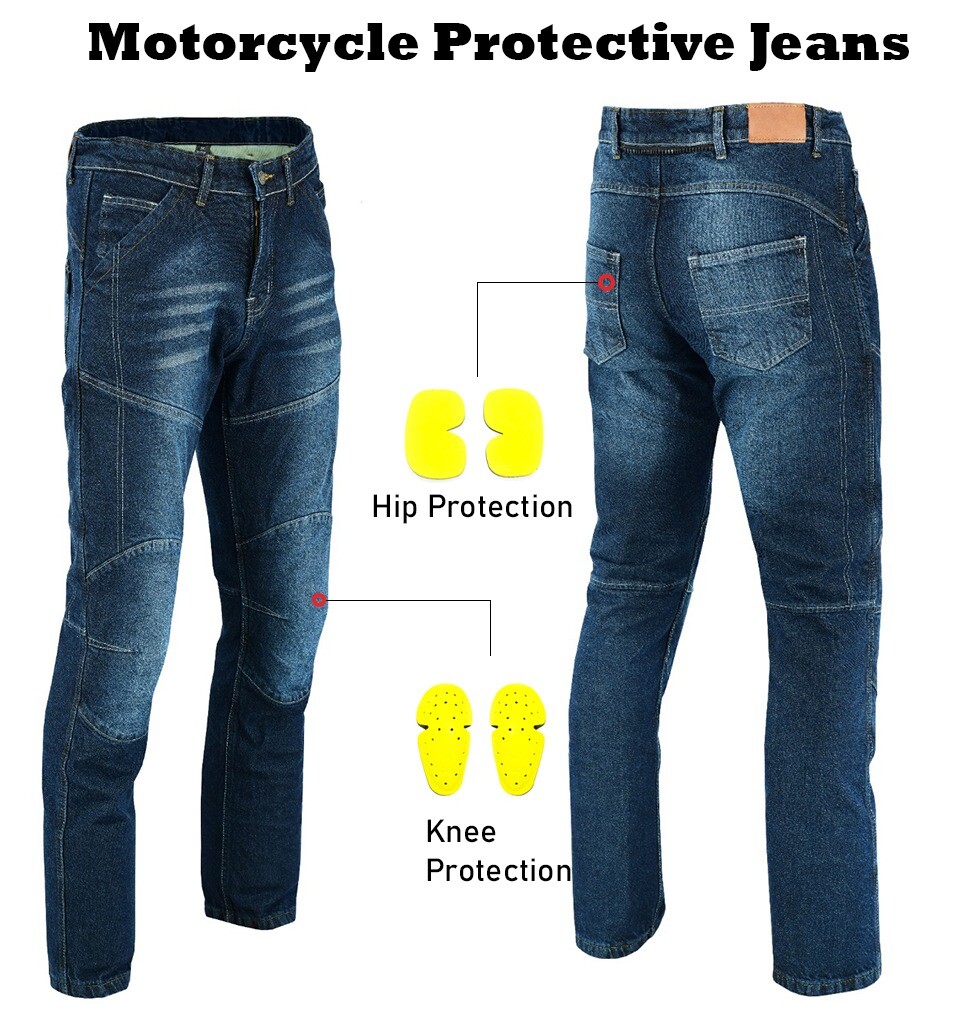 Pantalones vaqueros de motocicleta vaqueros vaqueros hechos con armadura CE motociclista Reino Unido |