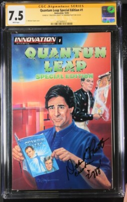 Quantum Leap Special Edition (1992) #1 CGC 7.5) signed &'' Creator & Ziggy'' Pratt