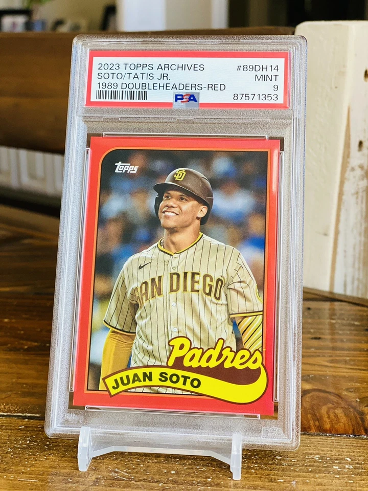 1989 Juan Soto & Fernando Tatis Jr Red Refractor Serial # /25 PSA 9 POP 1 - Image 2 of 3