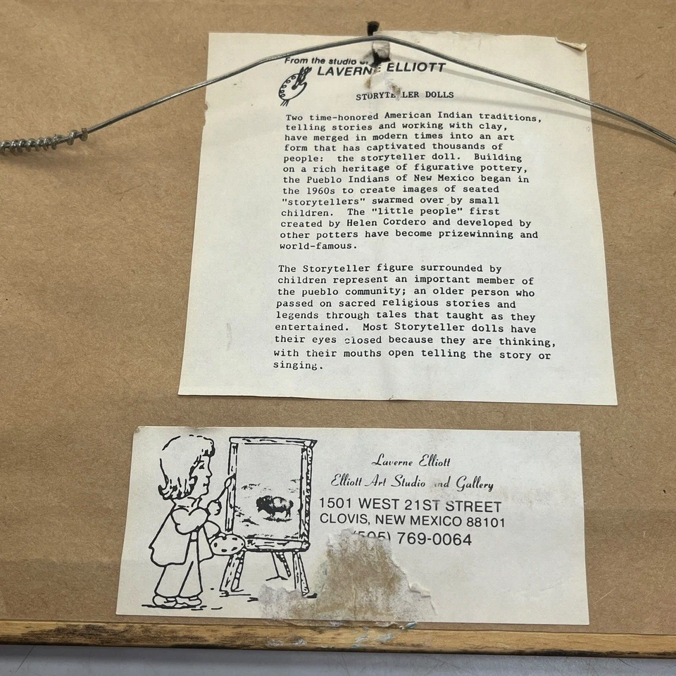 Storyteller Dolls Art Laverne Elliot Southwestern Native American Inspired 80s - Image 4 of 4