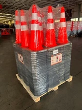 Agrotk 28in Traffic Safety Cone Road Accessories PVC Fluorescent Orange 50Pcs