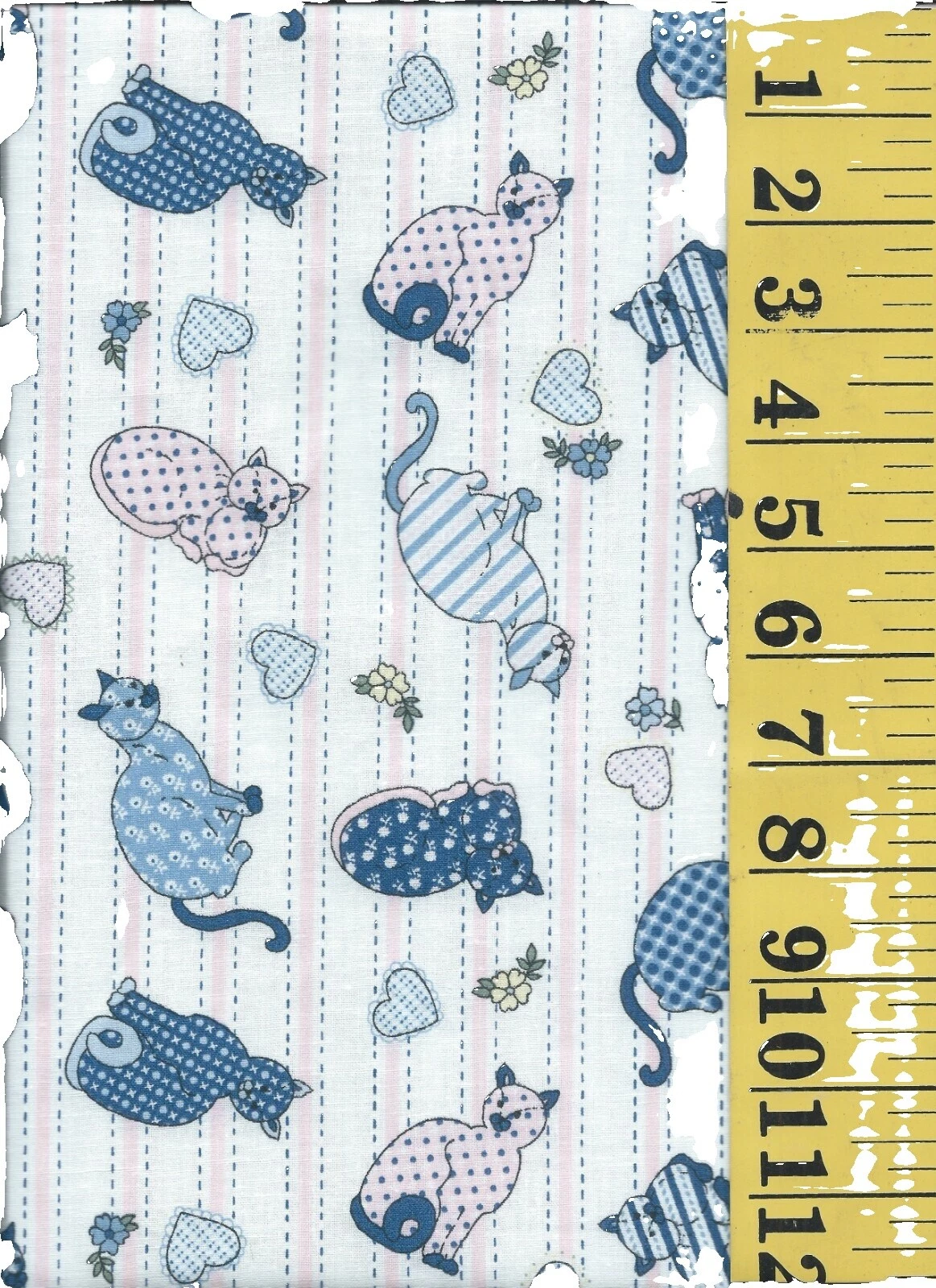 Cat Striped Quilting Craft Fabrics