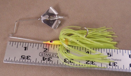 Bass Fishing Lure 1/8 oz. DR Custom Mini Flat Frog Buzz Bait, Spinnerbait - Picture 5 of 5