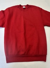 Vintage 80s 90s HANES Red Raglan Thin Pullover Sweatshirt Made In The USA Mens M