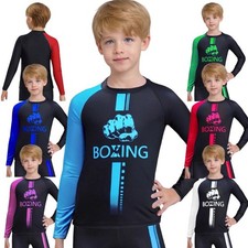 Kids Boys Tees Athletic Tops Martial Arts T-shirt Workout Uniform Shirt Sports