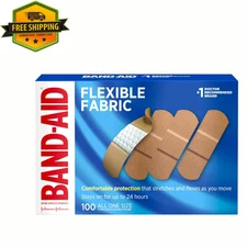 Band-Aid Brand Flexible Fabric Adhesive Bandages, 100 Count
