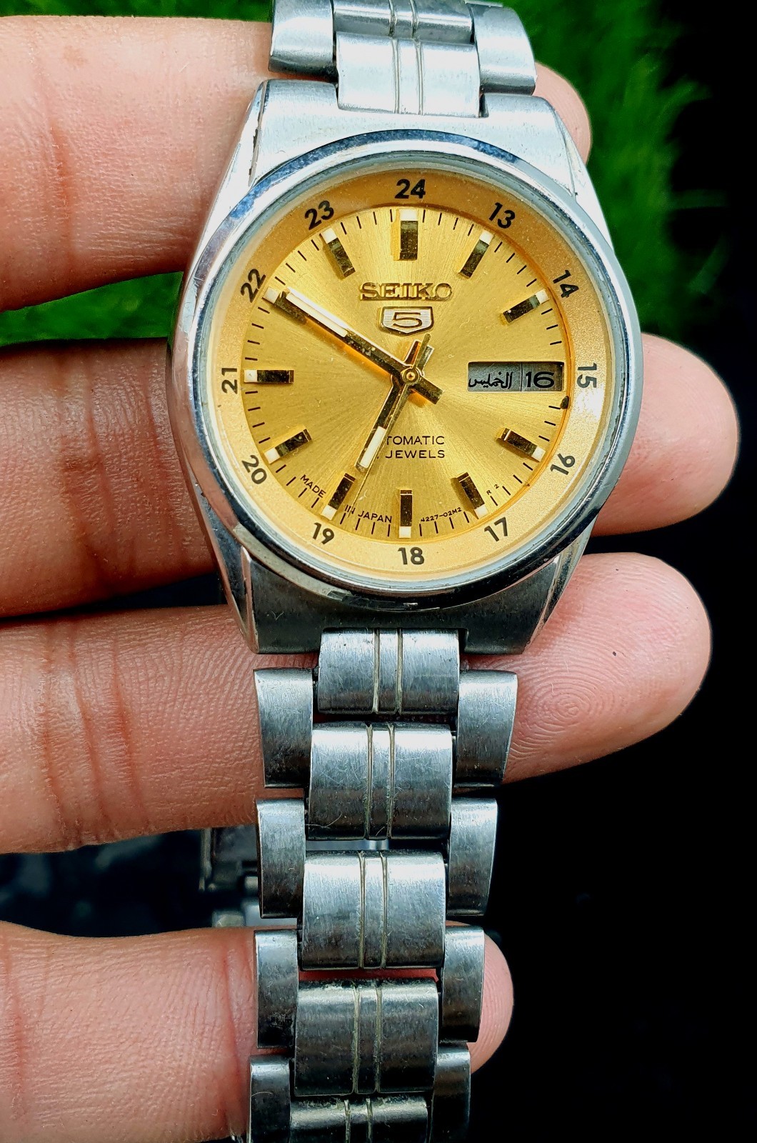 Of Day 5 Men Wrist 4227-00N0 Made Watch Automatic Date Vintage Japan Seiko - vintagewatches.pk