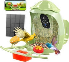 ​ AI Smart Bird Feeder with Camera - 2K HD Live Video & AI Identify Birds, Solar