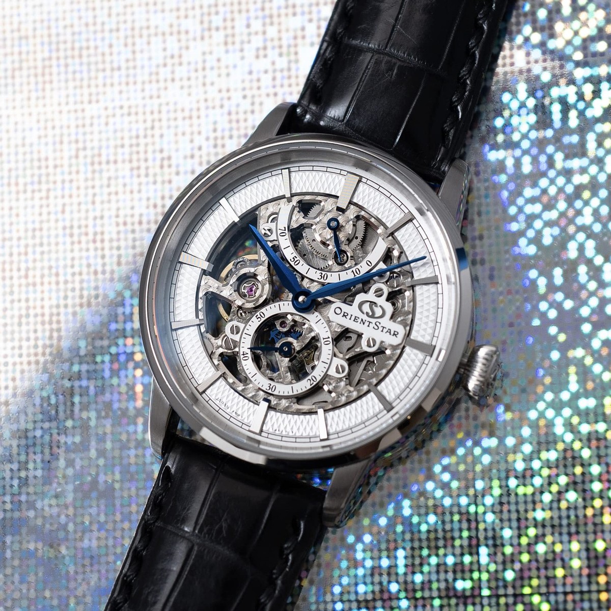 Unused ORIENT STAR Skeleton RK-AZ0002S Silver Men's Watch in Box