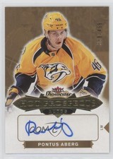 2016 Upper Deck Fleer Showcase Hot Prospects Autos /499 Pontus Aberg Auto 05ds