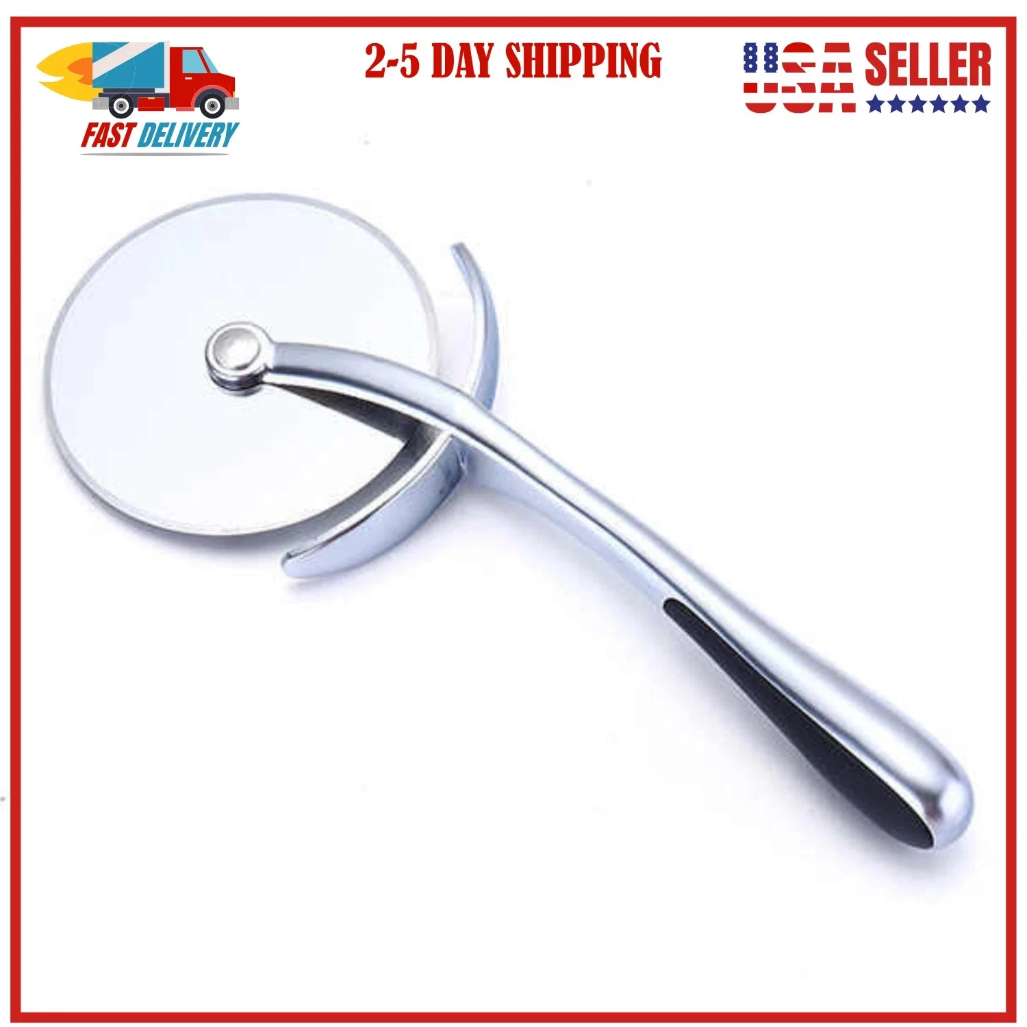 Stainless Steel Pizza Food Cutter Pizza Cutter Rocker 7.5 inch
Opens in a new window or tab