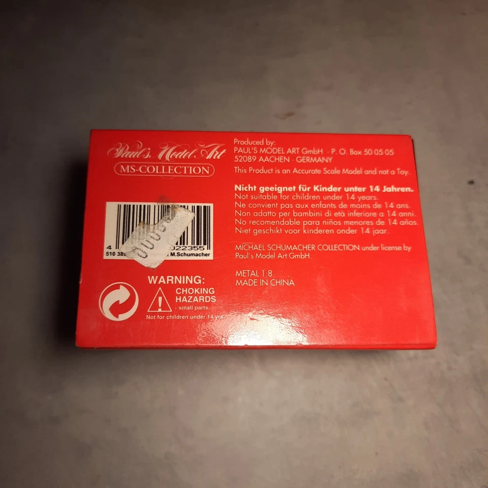 Minichamps Michael Schumacher Ferrari helmet 1996 1/8 510389601 - Immagine 3 di 4