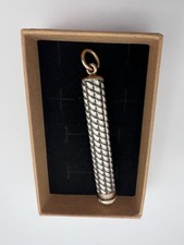 Solid Silver Combination Pencil & Dip Pen – Rope Twist Design – Marked 925 E.B.