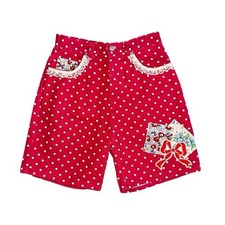 Reworked Vintage High waisted cottagecore Polka Dot Shorts Women 6 27 waist Chic