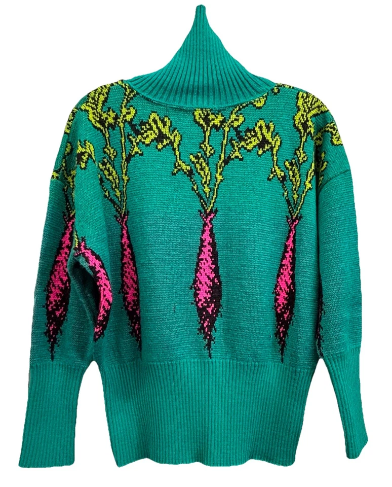 Cuello chal cuello alto rábano etiqueta punk Betsy Johnson nueva onda vintage años 80 Foto 2 de 4