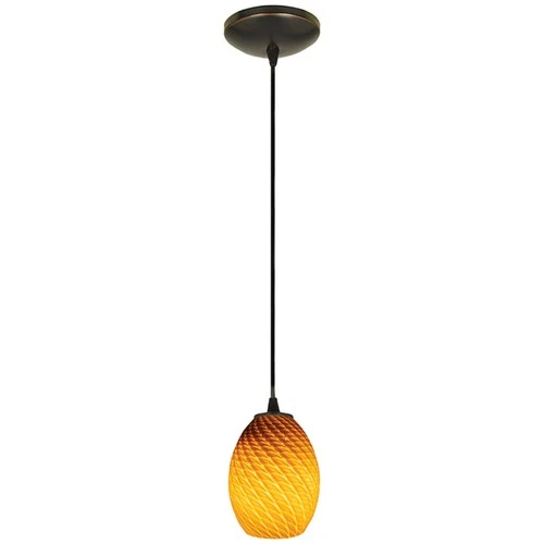 Access Lighting 28023-1C Brandy FireBird 6"W Mini Pendant - Cord - Orange - Picture 7 of 12