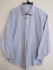 Brooks Brothers Madison Button-Up Shirt Men's Blue 16.5 32 Supima Cotton