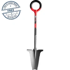 Radius Garden Root Slayer Shovel, Rust Resistant Red 10.5" W X 45"LX 3.8"H