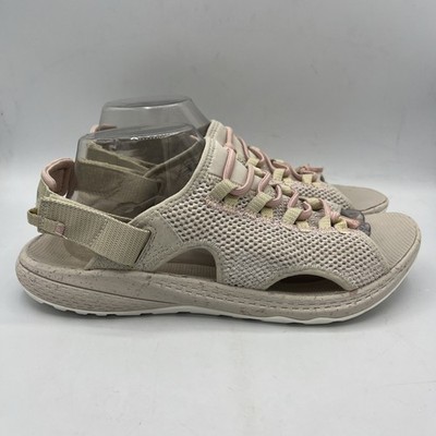 Merrell Bravada J004556 Beige Quantum Grip Hook and Loop Sport Sandals Women 10