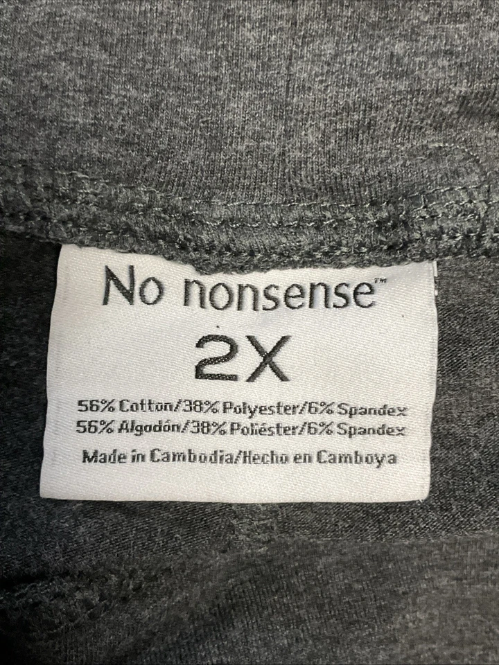 Leggings No Nonsense Mujer Talla 2XL Gris.  12372 Foto 3 de 3