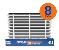 Aprilaire 413 (8-Pack) - 16x25x4 MERV 13 Healthy Home Air Filter