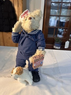 Cracker Jack Sailor Bear mit Jack Russell Hund Sammlerstück