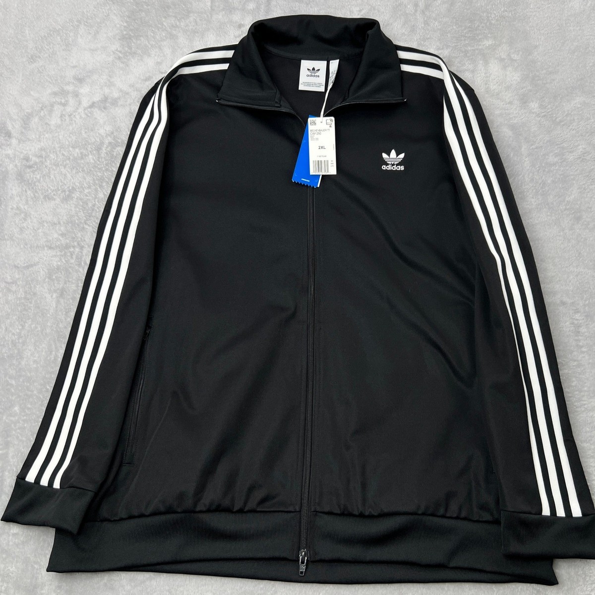 Adidas Originals Beckenbauer Track Top Black White CW1250 Mens 2XL