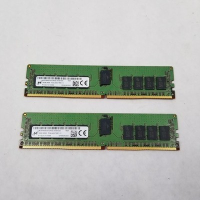 32GB (2x16GB) Micron 2Rx8 PC4-2400T-RE1-11 Server Memory MTA18ASF2G72PDZ-2G3D1QG
