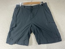 Columbia Shorts Omni-Shade Cargo Sun Protection Gray Men's Size 34 See All Pics