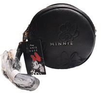 BORSA MINNIE TRACOLLA BORSETTA TONDA CASUAL TEMPO ECOPELLE NERA