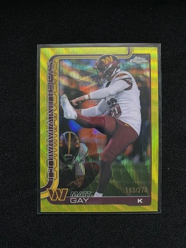 2025 Topps Chrome - Matt Gay #300 Yellow Wave Refractor /275