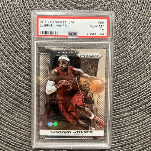 LEBRON JAMES 2013 PANINI PRIZM #65 PSA 10 GEM MINT NBA BASKETBALL TRADING CARD