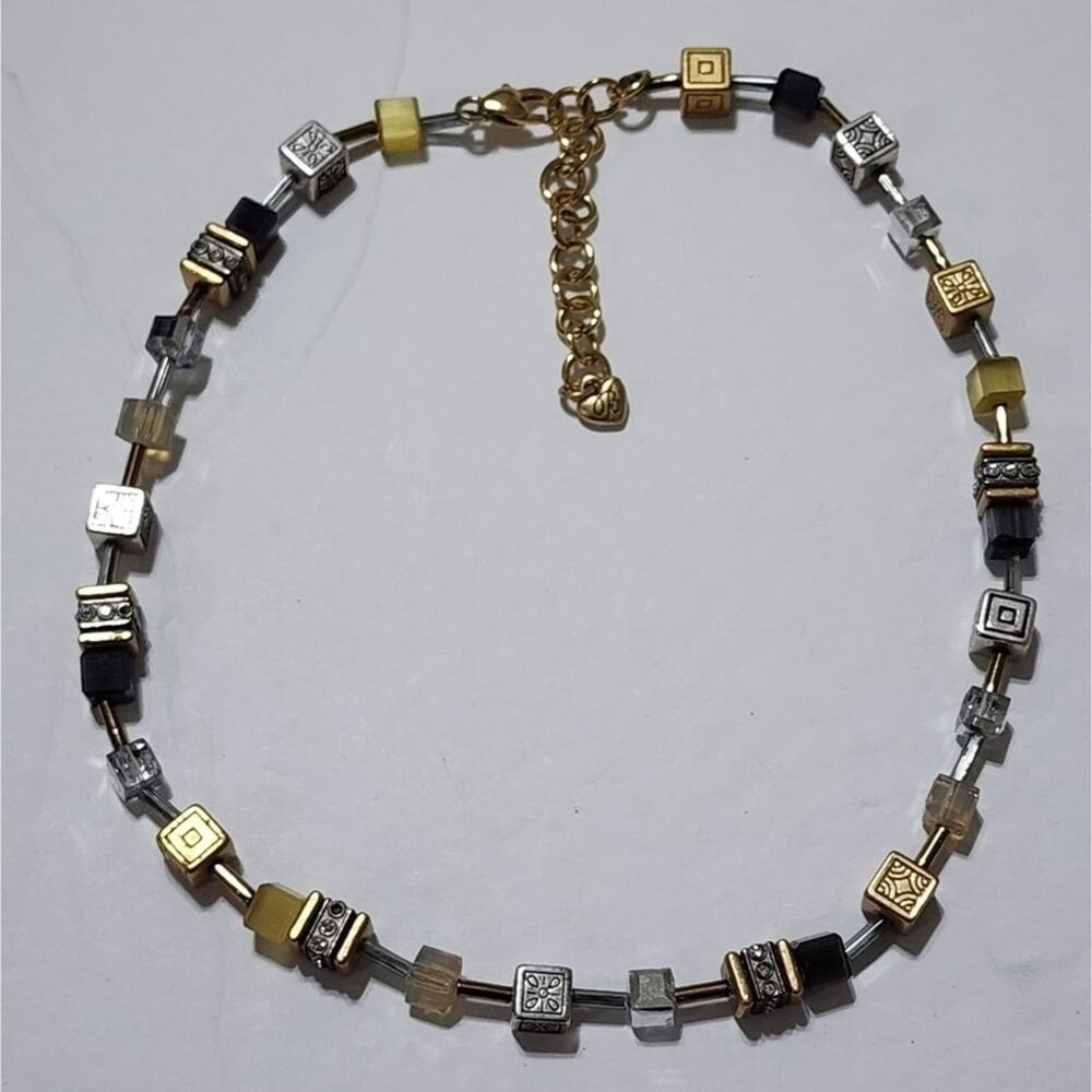 BRIGHTON SILENT CODE retired Geometric Short Silv… - image 3