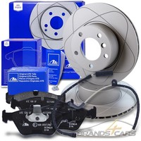 ATE Powerdisc Bremsscheiben +BremsbelÄGe +Warnkontakt Vorne FÜR BMW 5-ER E39