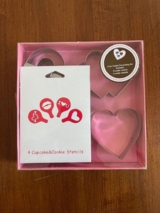 Cupcake Decorating and Cookie Stencil Kit Heart Bunny XO NEW