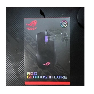 ASUS ROG Gladius III Core Gaming Mouse RGB, Programmable, 12000 DPI, Ergonomic