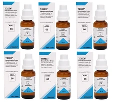 ADEL 66 Detoxification Drops Pack of 6 Homeopathic Remedy for Body Cleanse