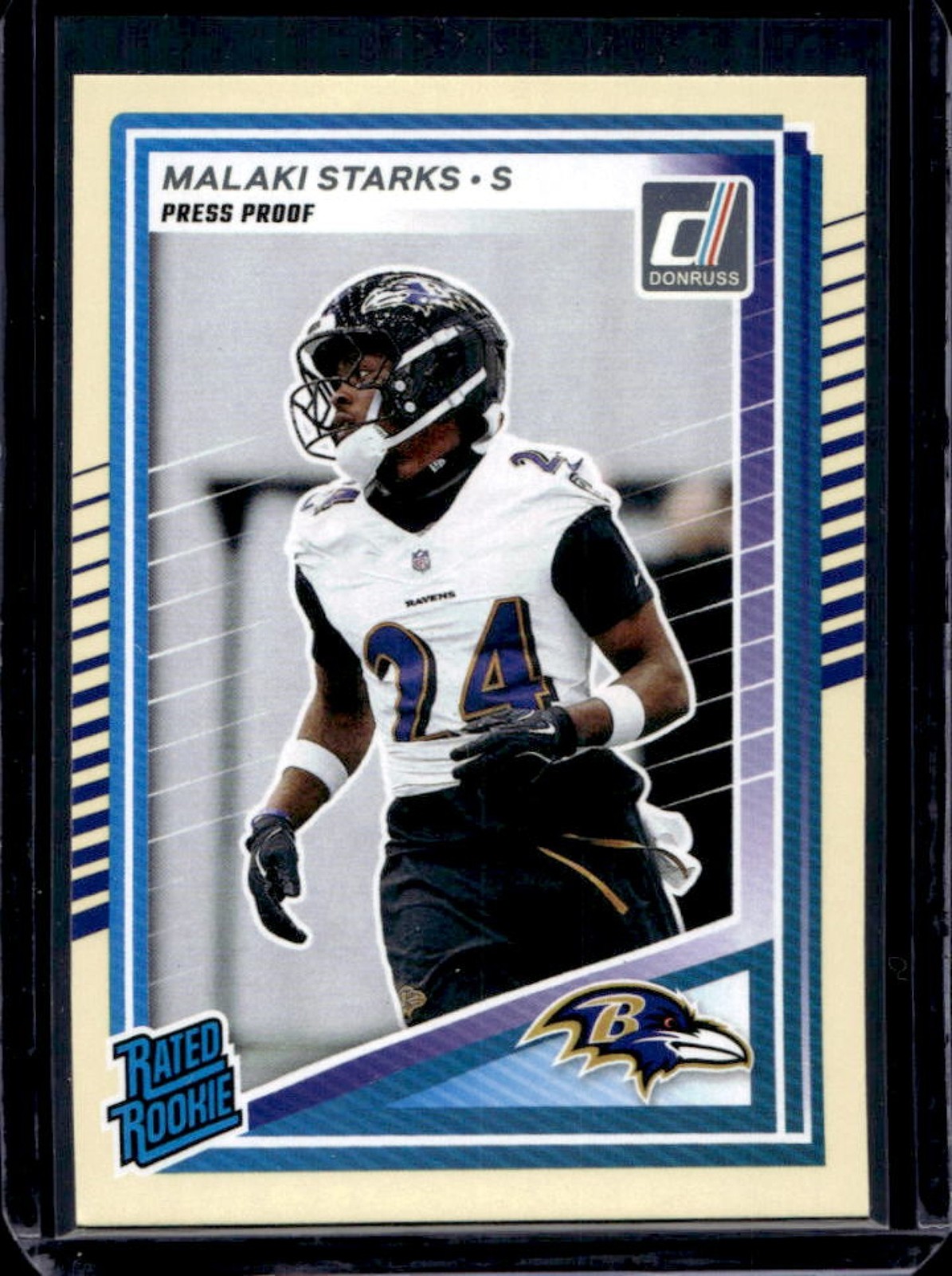 2025 Donruss Malaki Starks Rated Rookie Press Proof Yellow RC #346 Ravens