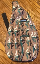 Zaino a tracolla KAVU Rope Sling Bag cervo mimetico marrone verde usato in ottime condizioni