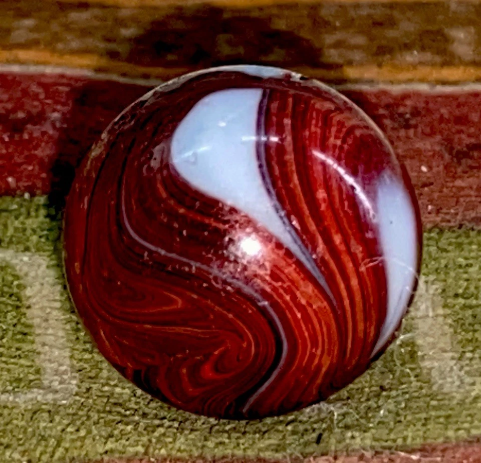 😎M.F. Christensen & Son Company “Oxblood Brick” Marble-NM.65 Artwork #21 - Image 2 of 4