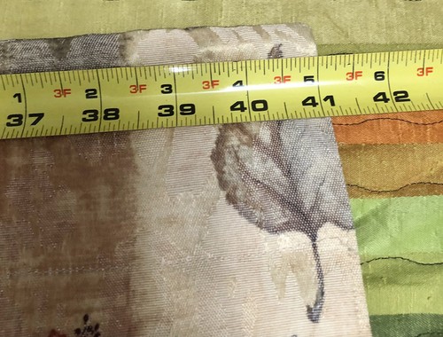 Valance Swag 3 Piece Set Floral Jacquard Stralef Gold 3 Piece Vintage - Picture 21 of 24